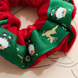 8Pcs Xmas Plush Hair Scrunchies Jingle Bells_Cwaha07590