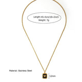 ORIGINAL STEEL NECKLACE WITH OCEAN PENDANT _CWMM8858