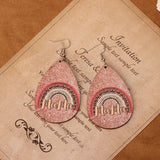 NEW FASHIONABLE WOODEN WATER DROP EARRINGS_CWAJE4002
