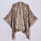 DOUBLE SIDED JACQUARD CARDIGAN SHAWL_CWASC0952