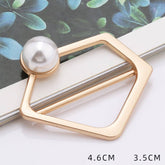 PENTAGONAL METAL WITH PEARLS SCARF RING_CWMM2161