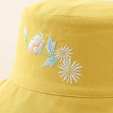 REVERSIBLE EMBROIDERED FLOWER BUCKET HAT_CWAH1411