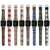 IWATCH8 1 PLUSH CHECKERED LEATHER STRAP_CWWW0049