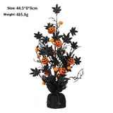 BLACK HALLOWEEN PUMPKIN MAPLE LEAF DECOR TREE_CWMM9828