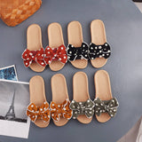 LINEN INDOOR SLIPPERS FOR WOMEN NON SLIP_CWSHF0208