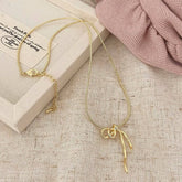 GIRLY LIGHT LUXURY RIBBON BOW NECKLACE FOR WOMEN_CWAJE3017