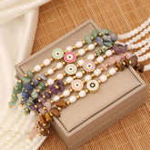 FASHION EYE PENDANT NATURAL STONE NECKLACE_CWAJE0651