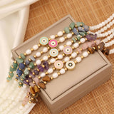 FASHION EYE PENDANT NATURAL STONE NECKLACE_CWAJE0651