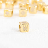 18K GOLD PLATED ZIRCONIA DICE PENDANT NECKLACE_CWMM5876