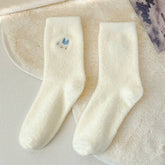 SOLID COLOR EMBROIDERED CARTOON THICK WARM SOCKS_CWMS0874