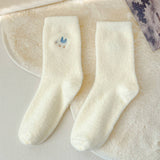 SOLID COLOR EMBROIDERED CARTOON THICK WARM SOCKS_CWMS0874