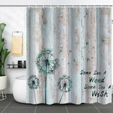 DANDELION FLOWER WATERPROOF SHOWER CURTAIN_CWMM1794