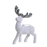 PLASTIC FLOCKED REINDEER GLITTER XMAS TABLE DECOR_CWMM9692