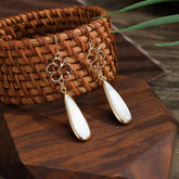 SIMPLE STYLE TEARDROP SHAPED SHELL EARRINGS_CWMM4267