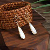 SIMPLE STYLE TEARDROP SHAPED SHELL EARRINGS_CWMM4267