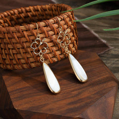 SIMPLE STYLE TEARDROP SHAPED SHELL EARRINGS_CWMM4267