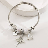 STYLISH SILVER BRACELET WITH BALLERINA BUTTERFLY_CWMM8573