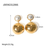 18K GOLD STAINLESS STEEL TEARDROP EARRINGS_CWASC1681