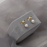 FASHIONABLE AND VERSATILE BOW PEARL EARRINGS_CWAJE1681
