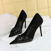 FASHIONABLE SHALLOW BOW HIGH HEELS_CWSHH0082