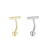 GOLD STAINLESS STEEL BELLY RING NAVEL PIERCING_CWMM9329