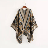 CROSS DIAMOND GEOMETRIC PATTERN CASHMERE SHAWL_CWMM2089