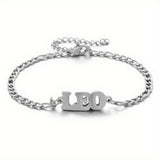 NEW STAINLESS STEEL ZODIAC PENDANT BRACELET_CWMM2716