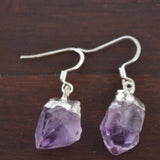 NATURAL CRYSTAL IRREGULAR ORIGINAL STONE EARRINGS_CWAJE1074