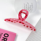 PINK POLKA DOT HOLLOW HAIRPIN SIMPLE STUDENT_CWAHA2077