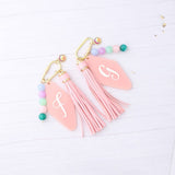 GEOMETRIC ACRYLIC LETTER BAG CHARM KEYCHAIN_CWMM7019