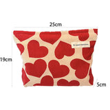 Corduroy Heart Makeup Bag Travel Wash Organizer_Cuab00664