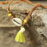 BEACH ACCESSORIES SHELL TASSEL ADJUSTABLE BRACELET_CWMM3567