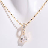 FASHIONABLE EMERALD ZIRCONIA BEAD NECKLACE_CWMM5299