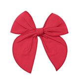 Vintage Plaid Bow Tail Hair Clip For Kids