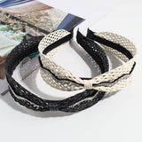 Wave Rhinestone Knotted Braided Headband