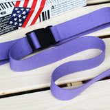 Cwabe0566_Solid Color Plastic Buckle Canvas Belt