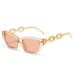CAT EYE CHAIN FASHION METAL SUNGLASSES WOMEN_CWASG0279