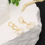 NEW VINTAGE NATURAL PEARL EARRINGS FOR WOMEN_CWAJE3814