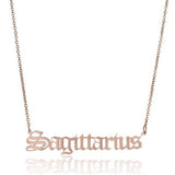 STAINLESS STEEL ZODIAC PENDANT CLAVICLE NECKLACE_CWMM2719
