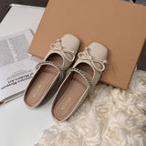 SILVER BOW MULES FOR WOMEN FLAT CLOSED TOE_CWSHF0078