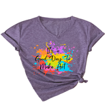IT S A GOOD DAY TO MAKE SOMETHING V NECK TEE_CWTTS1539
