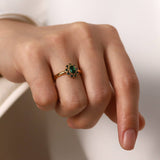 SUNFLOWER VERSATILE STAINLESS STEEL RING_CWAJE1390