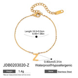 18K GOLD TITANIUM LETTER NECKLACE BRACELET SET_CWAJE4743