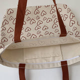 SIMPLE LOVE LAZY STYLE STUDENT CANVAS BAG_CWAB2152