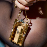 TAROT REBIRTH LOCKET BUTTERFLY GOLD PENDANT_CWMM6966
