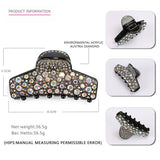 ACRYLIC RHINESTONE HAIRPIN RHINESTONE SHARK CLIP_CWAHA4257