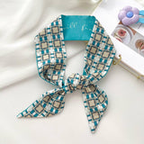 BLUE TIE BAG SOUVENIR RIBBON SCARF_CWASC0716
