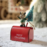 IRON COLORFUL XMAS TREE ORNAMENT REINDEER SANTA_CWMM9798