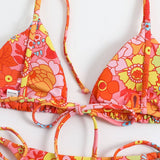 Floral Leopard Print Bikini,Summer Swimwear_Cwmw0188