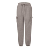 Solid-Color Straight-Leg Wide-Leg Sweatpants